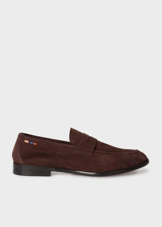 Mens Paul Smith Loafers Dark Brown Suede 039Figaro039 Loafers