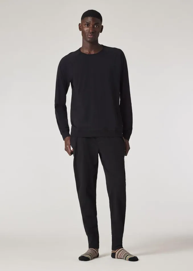 Mens Paul Smith Loungewear Black Jersey Cotton Lounge Pants Mens Paul Smith Loungewear Black Jersey Cotton Lounge Pants