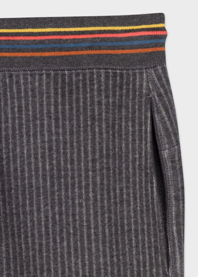 Mens Paul Smith Loungewear Dark Grey Stripe Cotton Lounge Pants