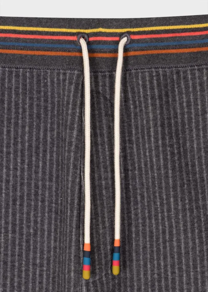 Mens Paul Smith Loungewear Dark Grey Stripe Cotton Lounge Pants