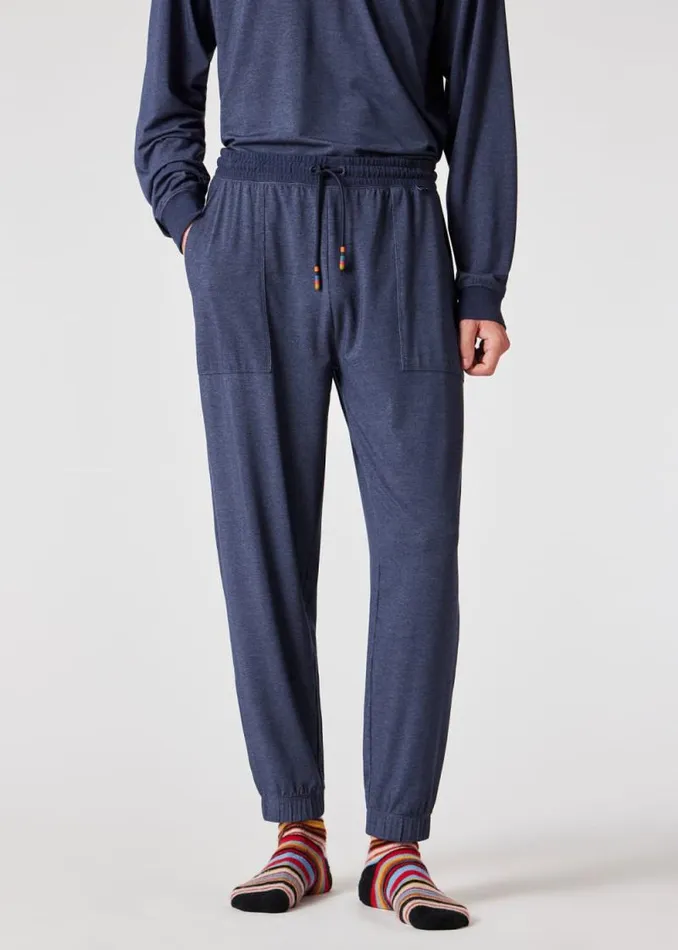 Mens Paul Smith Loungewear Denim Blue ModalBlend Lounge Pants