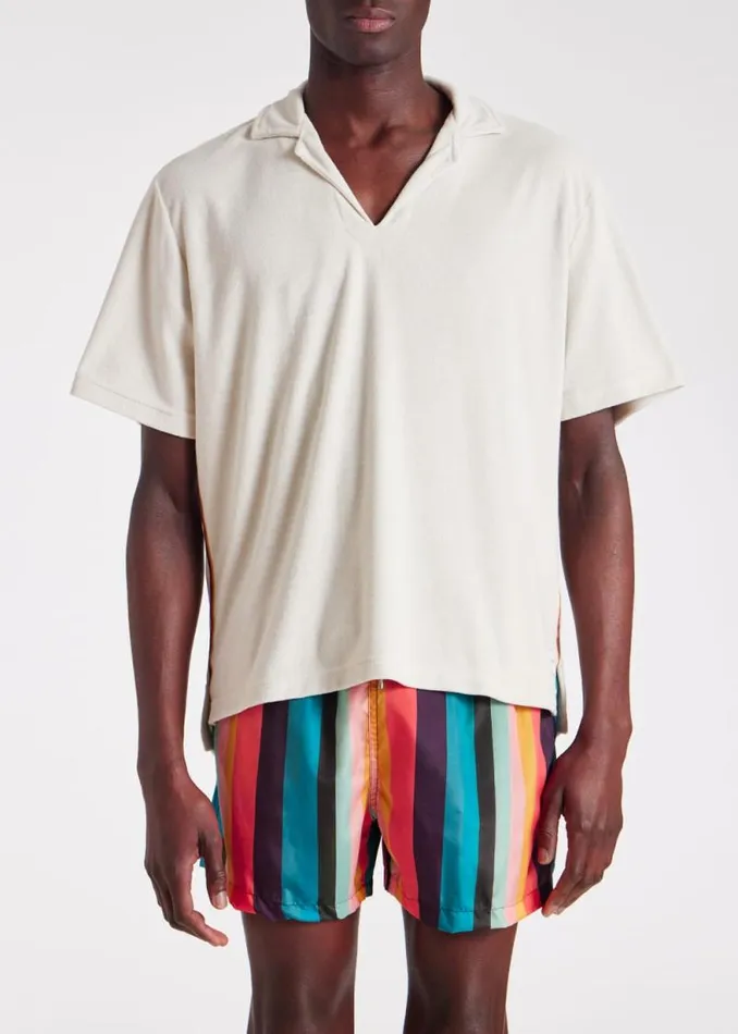 Mens Paul Smith Loungewear Ivory Towelling Lounge TShirt