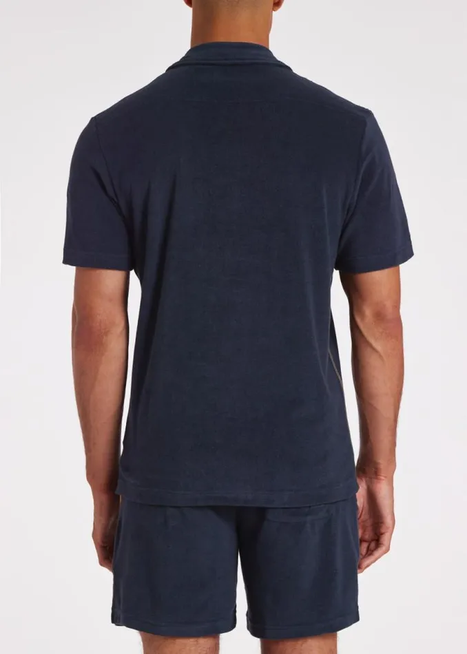 Mens Paul Smith Loungewear Navy Blue Towelling Lounge Shirt Mens Paul Smith Loungewear Navy Blue Towelling Lounge Shirt