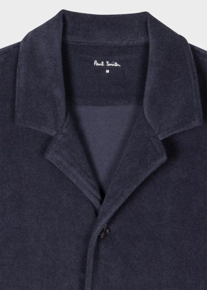 Mens Paul Smith Loungewear Navy Blue Towelling Lounge Shirt Mens Paul Smith Loungewear Navy Blue Towelling Lounge Shirt