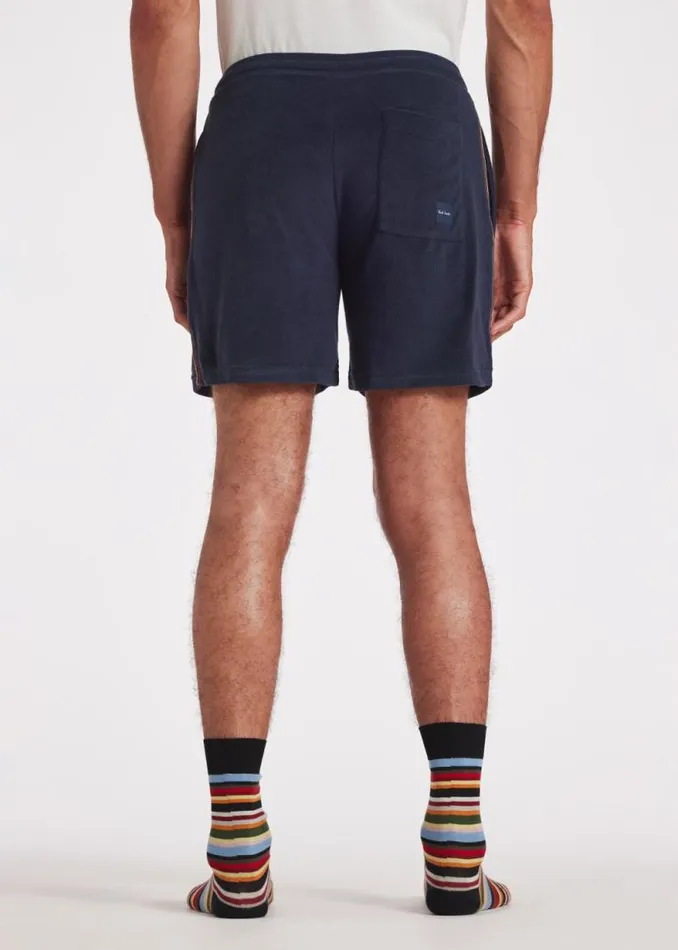 Mens Paul Smith Loungewear Navy Blue Towelling Lounge Shorts