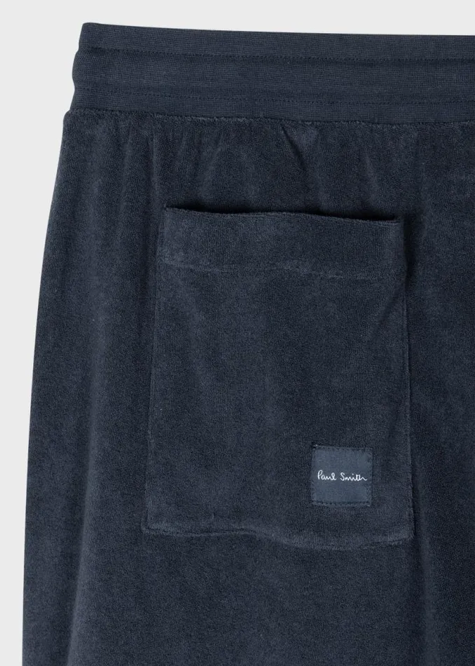 Mens Paul Smith Loungewear Navy Blue Towelling Lounge Shorts