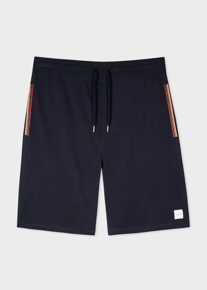 Mens Paul Smith Loungewear Navy Jersey Cotton Lounge Shorts