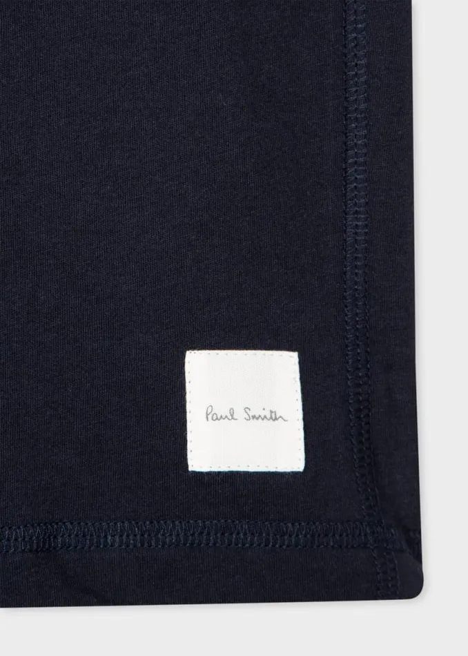 Mens Paul Smith Loungewear Navy Jersey Cotton Lounge Shorts