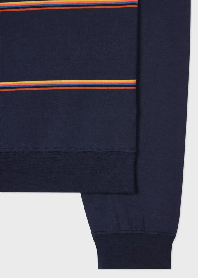 Mens Paul Smith Loungewear Navy Yarn Dyed 039Artist Stripe039 Lounge Top