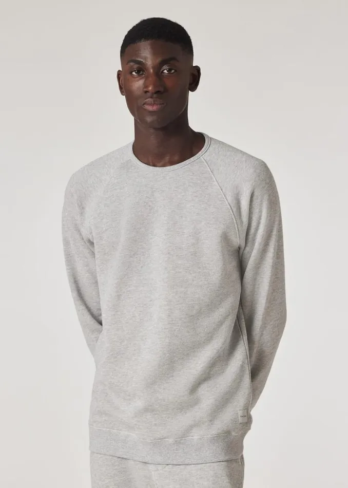 Mens Paul Smith Loungewear Pale Grey Jersey Cotton 039Artist Stripe039 LongSleeve Top