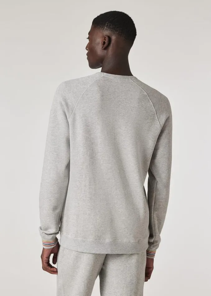 Mens Paul Smith Loungewear Pale Grey Jersey Cotton 039Artist Stripe039 LongSleeve Top Mens Paul Smith Loungewear Pale Grey Jersey Cotton 039Artist Stripe039 LongSleeve Top