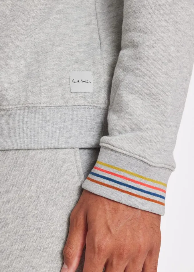 Mens Paul Smith Loungewear Pale Grey Jersey Cotton 039Artist Stripe039 LongSleeve Top Mens Paul Smith Loungewear Pale Grey Jersey Cotton 039Artist Stripe039 LongSleeve Top
