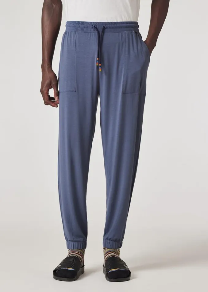 Mens Paul Smith Loungewear Washed Blue ModalBlend Lounge Pants
