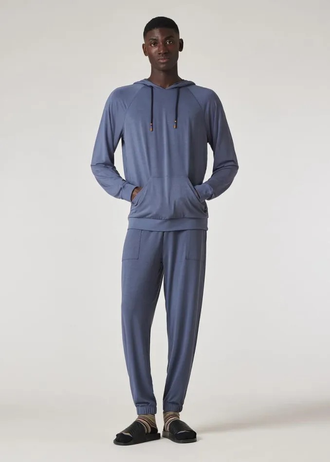 Mens Paul Smith Loungewear Washed Blue ModalBlend Lounge Pants