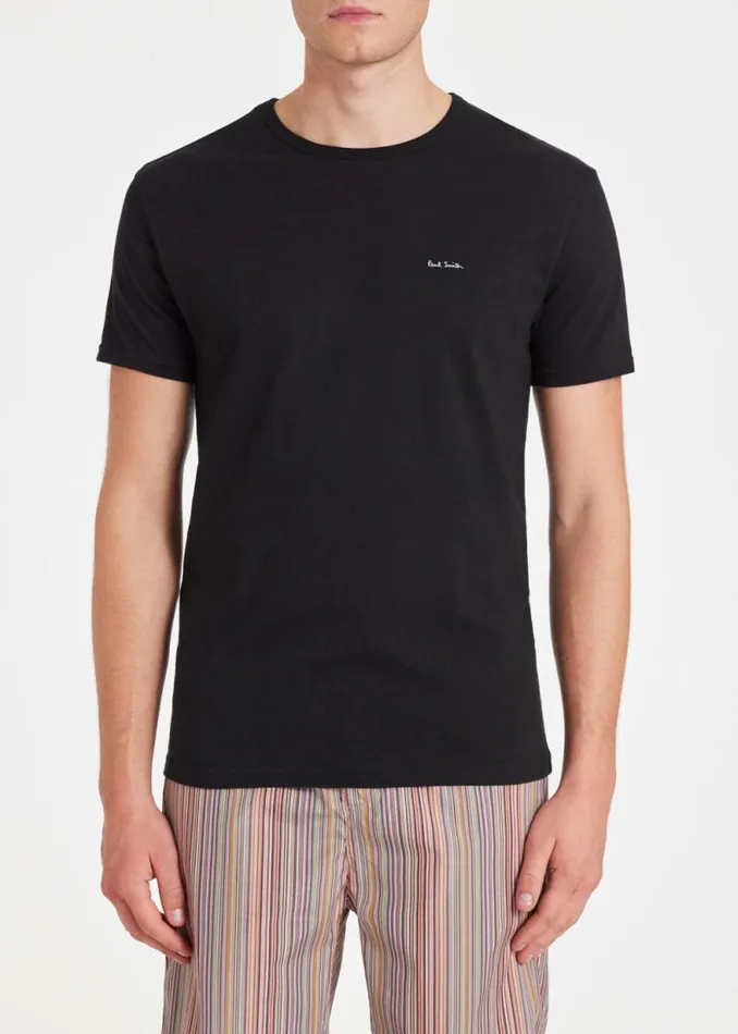 Mens Paul Smith Nightwear Mixed Colour Organic Cotton Logo Lounge TShirts Five Pack Mens Paul Smith Nightwear Mixed Colour Organic Cotton Logo Lounge TShirts Five Pack