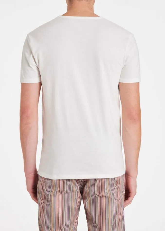 Mens Paul Smith Nightwear Mixed Colour Organic Cotton Logo Lounge TShirts Five Pack Mens Paul Smith Nightwear Mixed Colour Organic Cotton Logo Lounge TShirts Five Pack