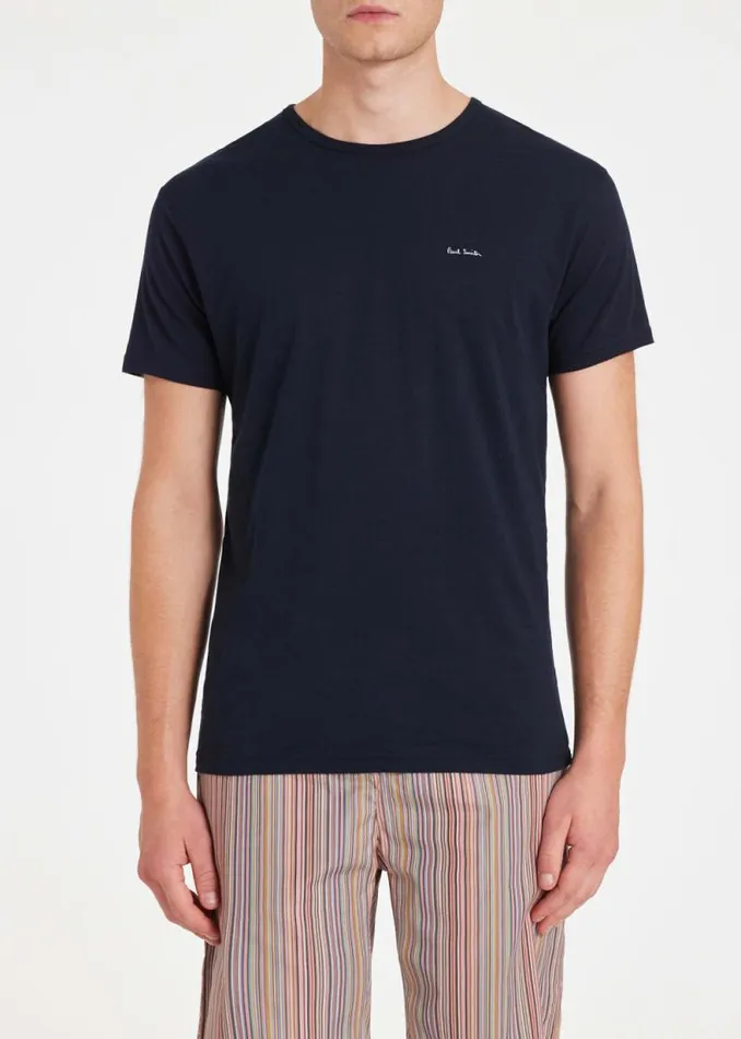 Mens Paul Smith Nightwear Mixed Colour Organic Cotton Logo Lounge TShirts Five Pack Mens Paul Smith Nightwear Mixed Colour Organic Cotton Logo Lounge TShirts Five Pack