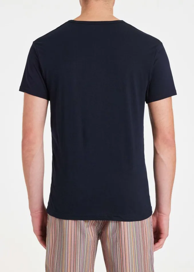 Mens Paul Smith Nightwear Mixed Colour Organic Cotton Logo Lounge TShirts Five Pack Mens Paul Smith Nightwear Mixed Colour Organic Cotton Logo Lounge TShirts Five Pack