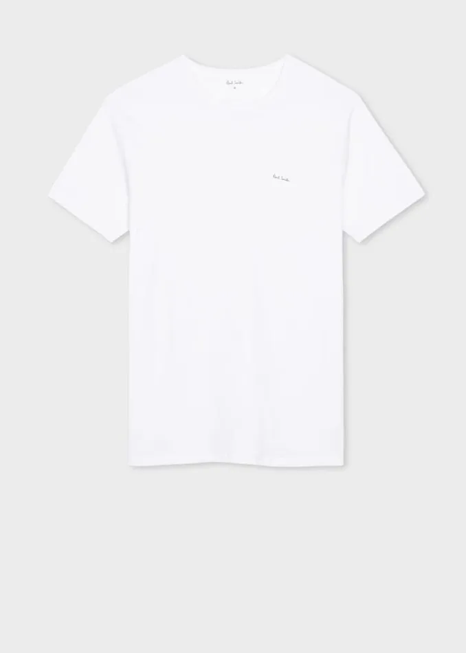 Mens Paul Smith Nightwear Mixed Colour Organic Cotton Logo Lounge TShirts Five Pack Mens Paul Smith Nightwear Mixed Colour Organic Cotton Logo Lounge TShirts Five Pack