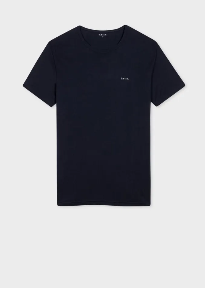 Mens Paul Smith Nightwear Mixed Colour Organic Cotton Logo Lounge TShirts Five Pack Mens Paul Smith Nightwear Mixed Colour Organic Cotton Logo Lounge TShirts Five Pack
