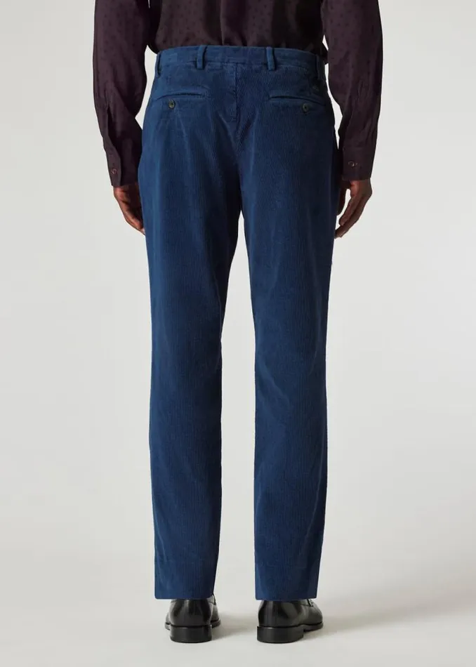 Mens Paul Smith Pants Dark Blue Seersucker Corduroy Pleated Trousers Mens Paul Smith Pants Dark Blue Seersucker Corduroy Pleated Trousers