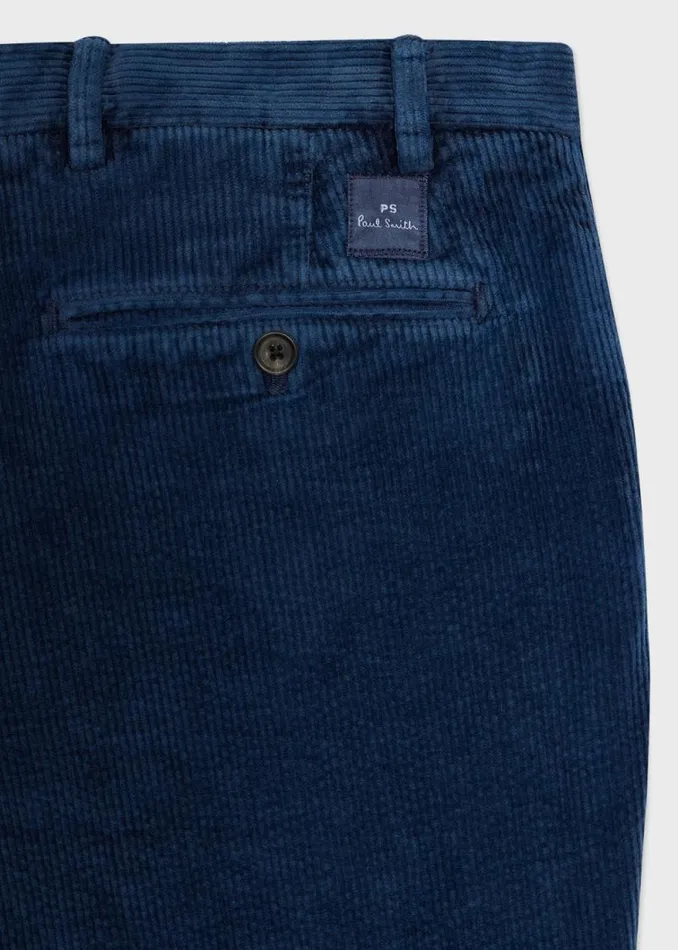 Mens Paul Smith Pants Dark Blue Seersucker Corduroy Pleated Trousers Mens Paul Smith Pants Dark Blue Seersucker Corduroy Pleated Trousers