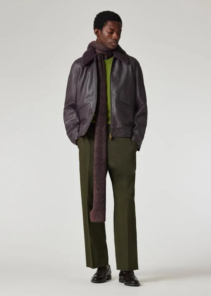 Mens Paul Smith Pants Dark Green Cotton And WoolBlend Twill Wide Leg Trousers Mens Paul Smith Pants Dark Green Cotton And WoolBlend Twill Wide Leg Trousers
