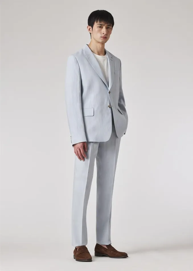 Mens Paul Smith Pants Light Blue Linen Pants Mens Paul Smith Pants Light Blue Linen Pants