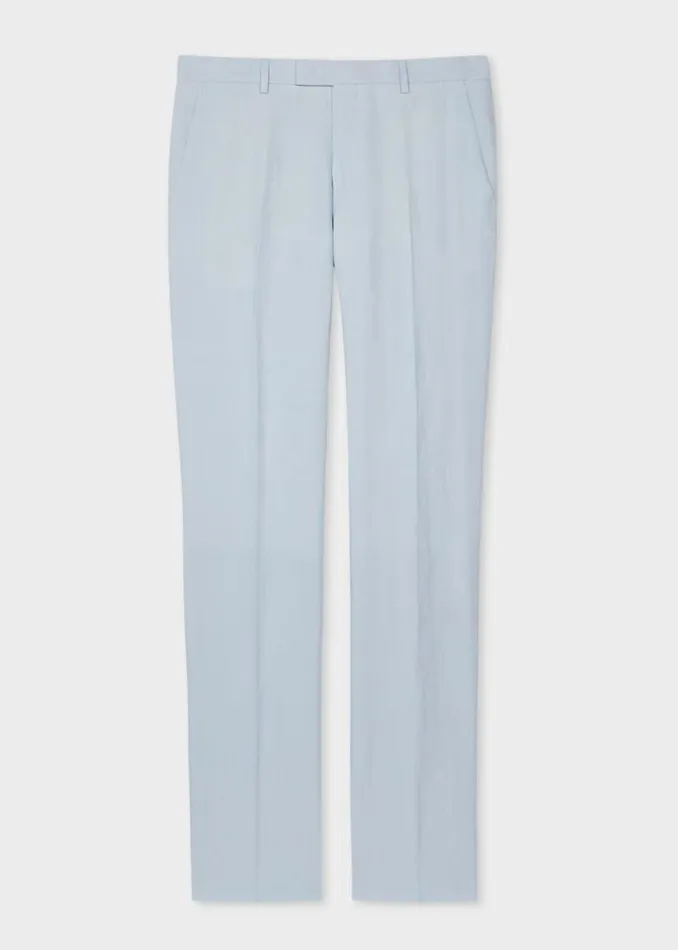 Mens Paul Smith Pants Light Blue Linen Pants Mens Paul Smith Pants Light Blue Linen Pants