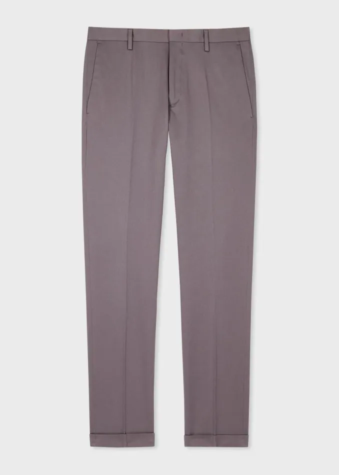 Mens Paul Smith Pants SlimFit Ash Grey CottonStretch Chinos Mens Paul Smith Pants SlimFit Ash Grey CottonStretch Chinos