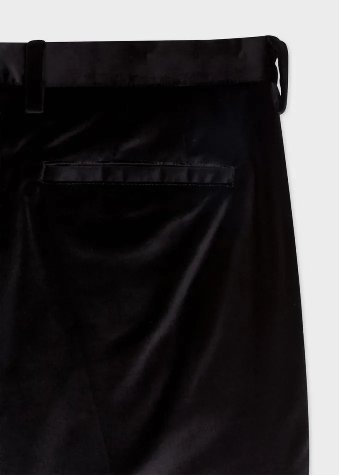 Mens Paul Smith Pants SlimFit Black Cotton Velvet Pants Mens Paul Smith Pants SlimFit Black Cotton Velvet Pants