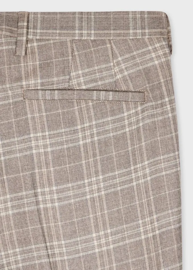 Mens Paul Smith Pants SlimFit Grey Check Wool Trousers Mens Paul Smith Pants SlimFit Grey Check Wool Trousers