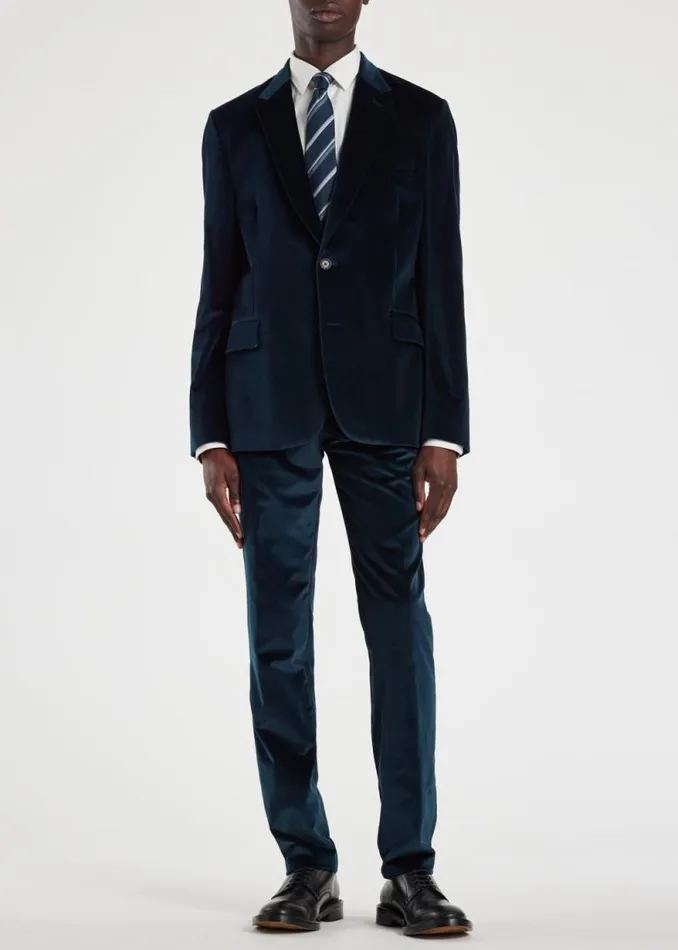 Mens Paul Smith Pants SlimFit Navy Velvet Pants Mens Paul Smith Pants SlimFit Navy Velvet Pants