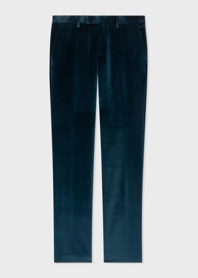 Mens Paul Smith Pants SlimFit Navy Velvet Pants Mens Paul Smith Pants SlimFit Navy Velvet Pants