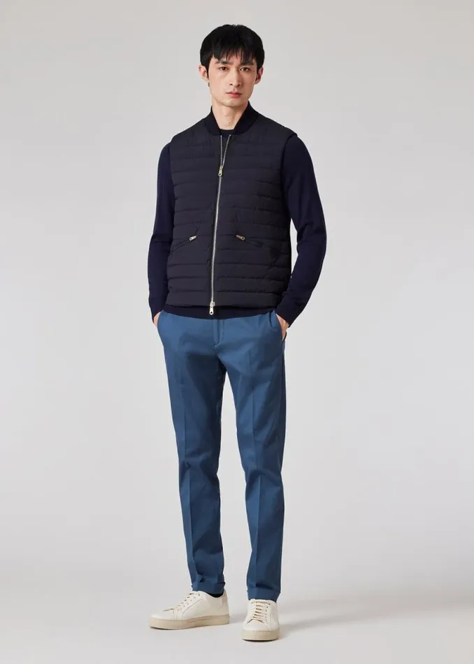 Mens Paul Smith Pants SlimFit Petrol Blue CottonStretch Chinos Mens Paul Smith Pants SlimFit Petrol Blue CottonStretch Chinos