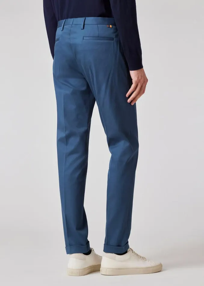 Mens Paul Smith Pants SlimFit Petrol Blue CottonStretch Chinos Mens Paul Smith Pants SlimFit Petrol Blue CottonStretch Chinos