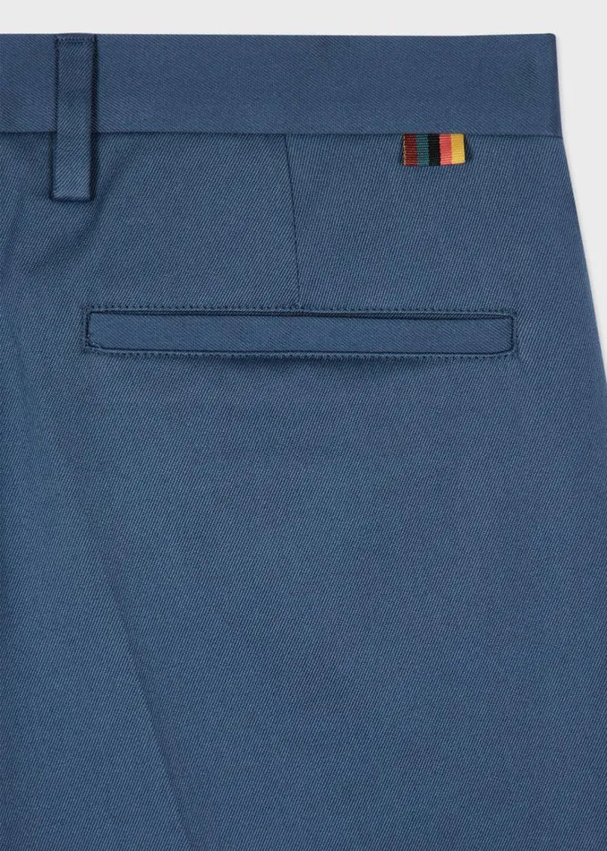 Mens Paul Smith Pants SlimFit Petrol Blue CottonStretch Chinos Mens Paul Smith Pants SlimFit Petrol Blue CottonStretch Chinos