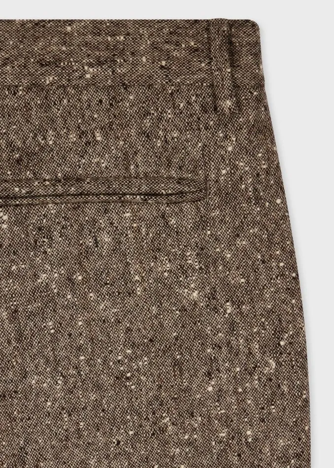 Mens Paul Smith Pants Slim StraightFit Light Brown Flecked Wool Trousers Mens Paul Smith Pants Slim StraightFit Light Brown Flecked Wool Trousers
