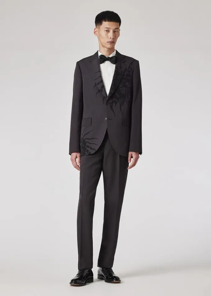 Mens Paul Smith Pants StraightFit Charcoal Wool Trousers Mens Paul Smith Pants StraightFit Charcoal Wool Trousers