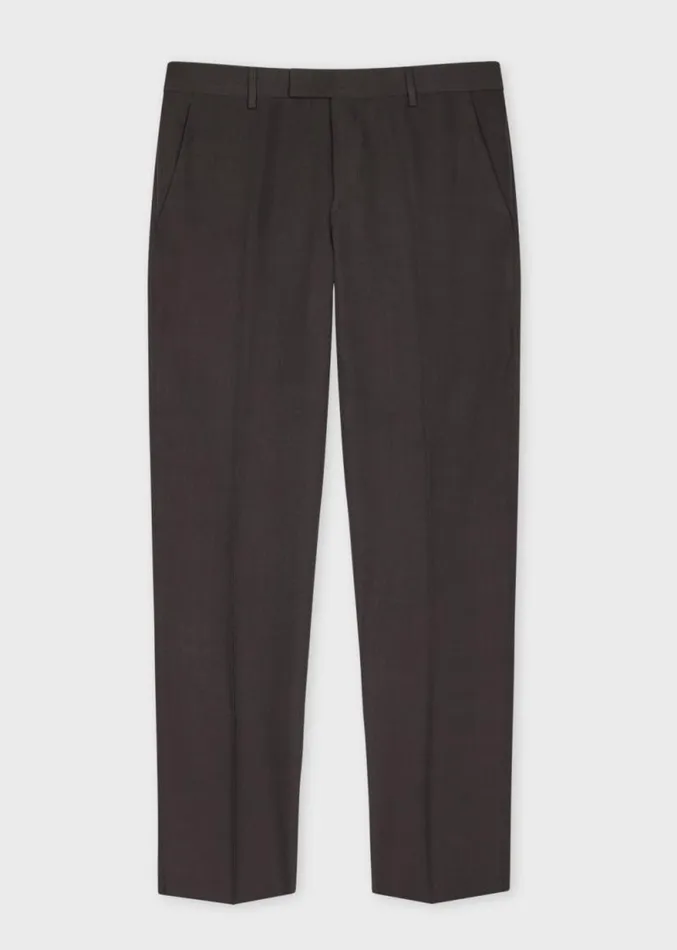 Mens Paul Smith Pants StraightFit Charcoal Wool Trousers Mens Paul Smith Pants StraightFit Charcoal Wool Trousers