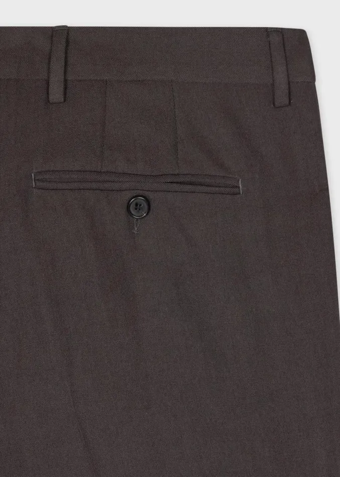 Mens Paul Smith Pants StraightFit Charcoal Wool Trousers Mens Paul Smith Pants StraightFit Charcoal Wool Trousers