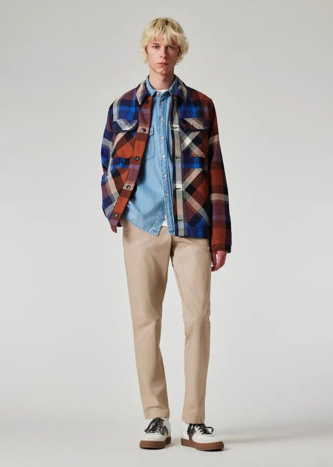 Mens Paul Smith Pants Tan MidFit 039Broad Stripe Zebra039 Chinos Mens Paul Smith Pants Tan MidFit 039Broad Stripe Zebra039 Chinos