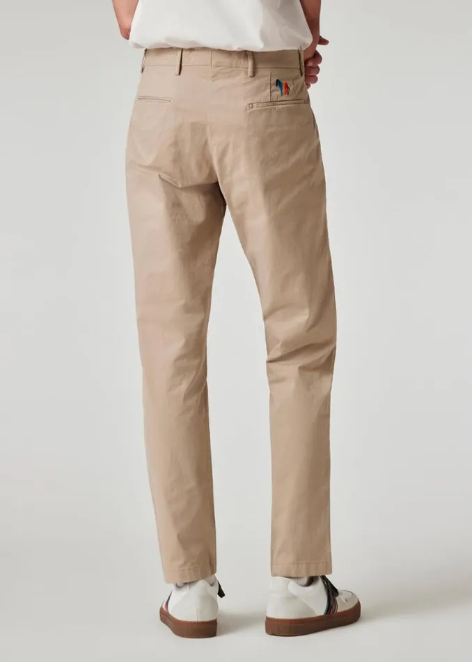 Mens Paul Smith Pants Tan MidFit 039Broad Stripe Zebra039 Chinos Mens Paul Smith Pants Tan MidFit 039Broad Stripe Zebra039 Chinos