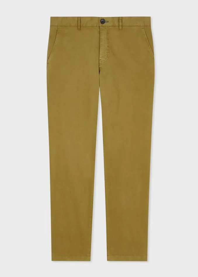 Mens Paul Smith Pants TaperedFit Light Khaki StretchCotton Chinos Mens Paul Smith Pants TaperedFit Light Khaki StretchCotton Chinos