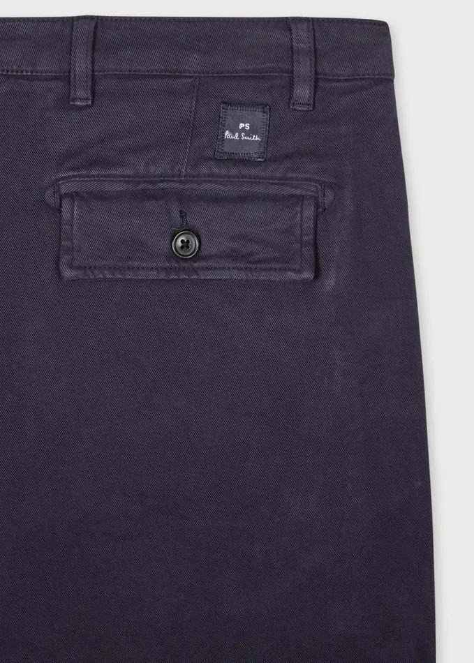 Mens Paul Smith Pants TaperedFit Navy Stretch CottonTwill Trousers Mens Paul Smith Pants TaperedFit Navy Stretch CottonTwill Trousers