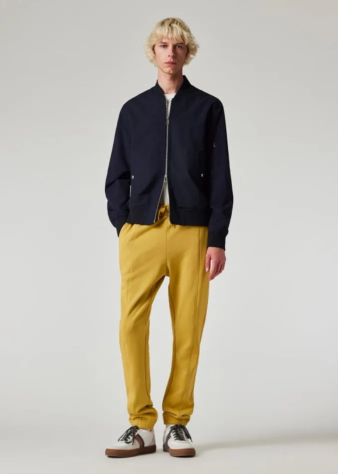 Mens Paul Smith Pants Yellow 039Happy039 Embroidery Sweatpants