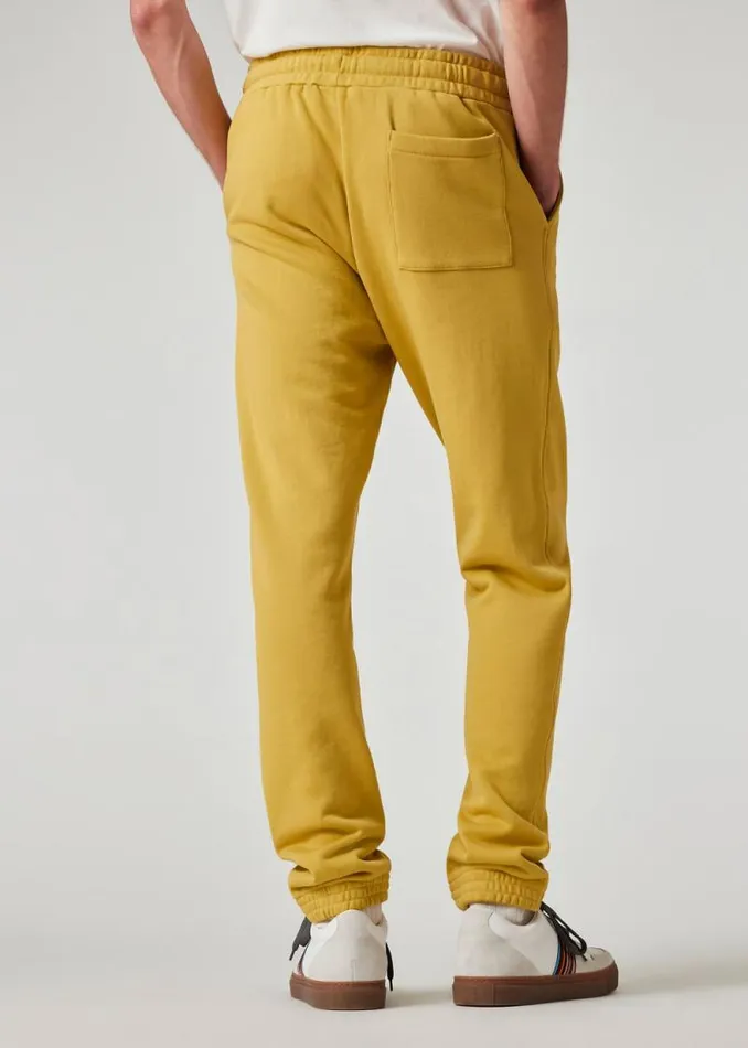 Mens Paul Smith Pants Yellow 039Happy039 Embroidery Sweatpants