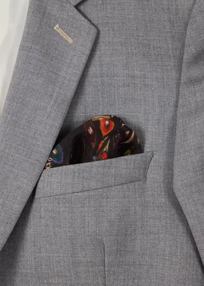 Mens Paul Smith Pocket Squares Black 039Sketchbook Botanical039 Pocket Square Mens Paul Smith Pocket Squares Black 039Sketchbook Botanical039 Pocket Square