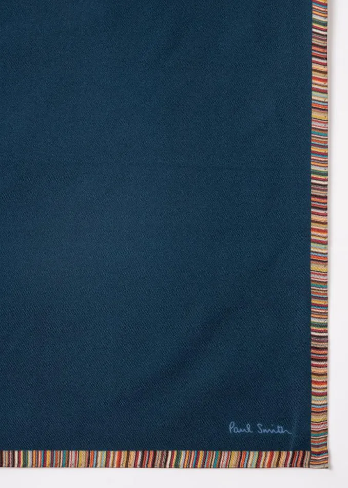 Mens Paul Smith Pocket Squares Navy 039Signature Stripe039 Silk Pocket Square Mens Paul Smith Pocket Squares Navy 039Signature Stripe039 Silk Pocket Square