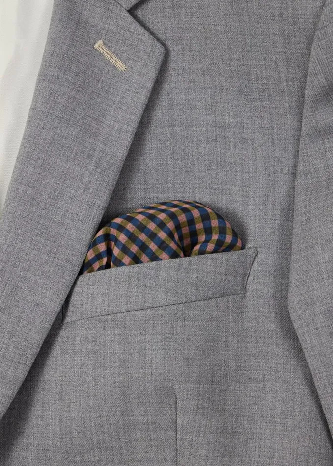 Mens Paul Smith Pocket Squares Pink Gingham Check Pocket Square Mens Paul Smith Pocket Squares Pink Gingham Check Pocket Square